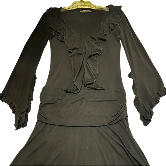 Rinascimento Linea X-Generation Witchy Goth Waist Flared Arm Dress Stevie Nichs - Picture 16 of 16